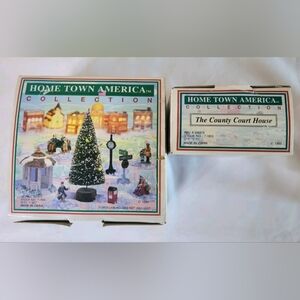 Home Town America Collection Christmas Village 11 Piece Accessory & Court House